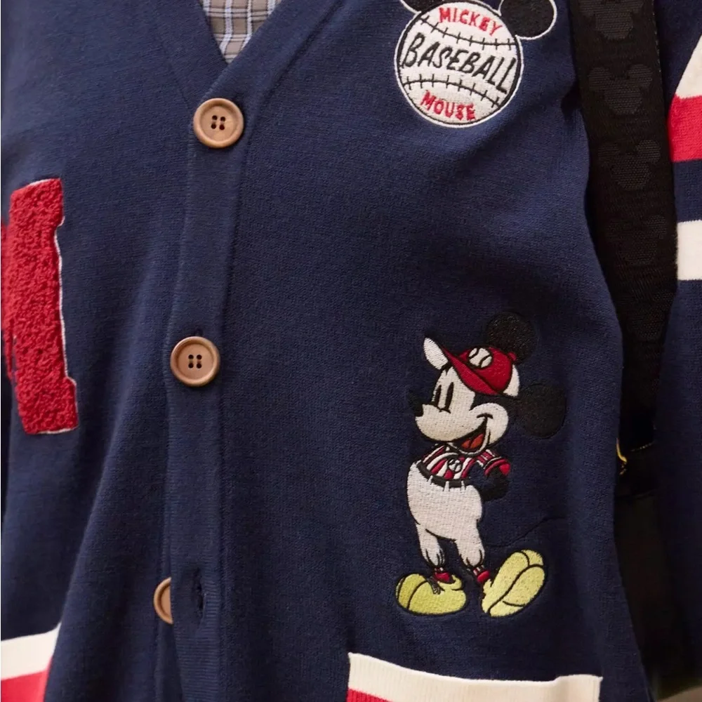 Unisex Disney Mickey Mouse Retro‎ Baseball Cardigan — BoxLunch Exclusive